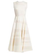 Roksanda Tatum Sleeveless Stripe-panel Cady Dress
