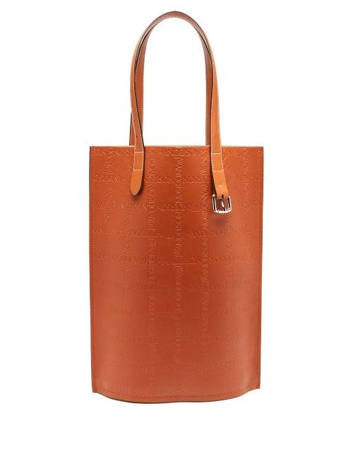 Matchesfashion.com Jw Anderson - Belt Logo-debossed Leather Tote Bag - Womens - Black Multi