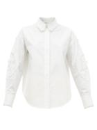 Matchesfashion.com See By Chlo - Broderie-anglaise Cotton-poplin Shirt - Womens - Ivory