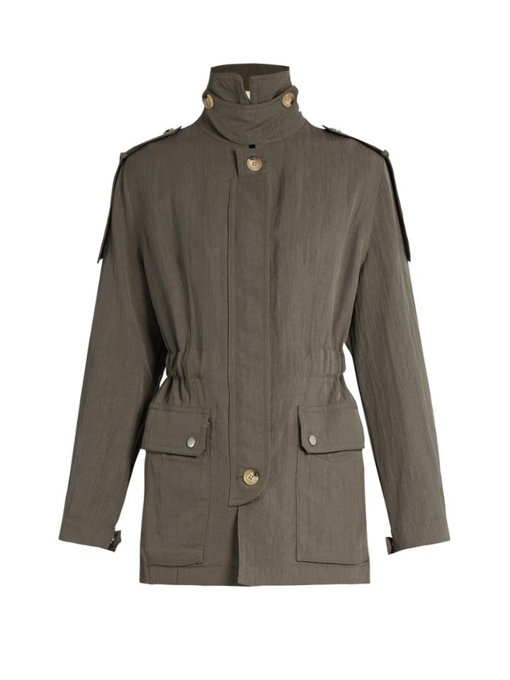 Helmut Lang Drawstring-waist Canvas Parka
