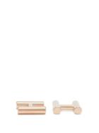 Matchesfashion.com Alice Made This - Kitson H Shaped Brass Cufflinks - Mens - Rose Gold