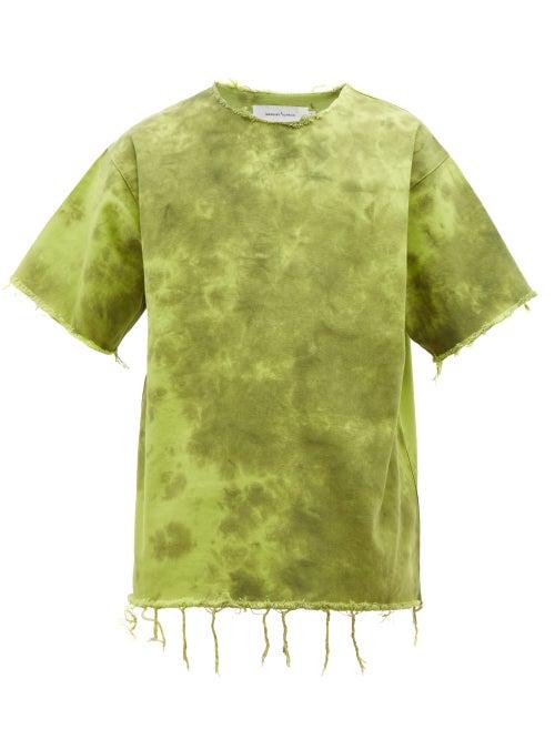 Matchesfashion.com Marques'almeida - Tie Dye Denim T Shirt - Mens - Green