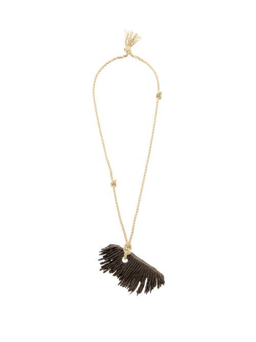 Matchesfashion.com Art School - X Richard Porter Wing Clay-pendant Necklace - Womens - Black