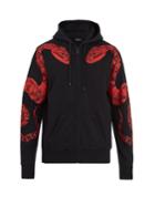 Marcelo Burlon Snake-print Cotton-jersey Hooded Sweatshirt