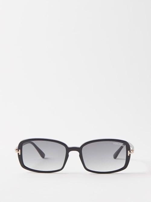 Tom Ford - Bonham Rectangular-frame Acetate Sunglasses - Womens - Black