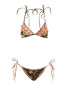 Matchesfashion.com Zimmermann - Veneto Shell Charm Floral Print Bikini - Womens - Multi