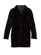 Matchesfashion.com Yves Salomon - Reversible Single Breasted Shearling Coat - Mens - Black