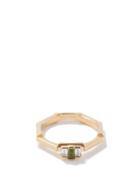 Gucci - Link To Love Diamond, Tourmaline & 18kt Gold Ring - Womens - Green