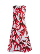 Marni Bamboo-print Coated-poplin Midi Dress