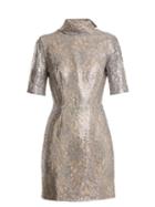 Matchesfashion.com Emilia Wickstead - Pearl Floral Lace Mini Dress - Womens - Silver