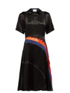 Matchesfashion.com Koch - Asymmetric Panelled Lace Embellished Shirtdress - Womens - Black Multi