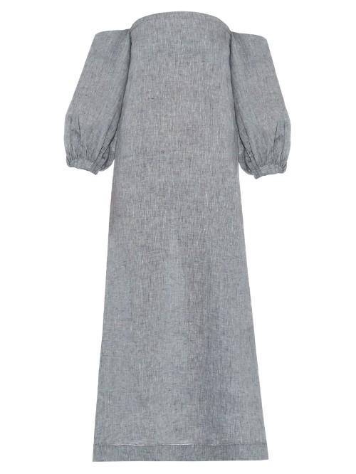 Lisa Marie Fernandez Rosie Off-the-shoulder Linen Dress