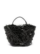 Matchesfashion.com Valentino Garavani - Atelier Petal-effect Leather Bucket Bag - Womens - Black