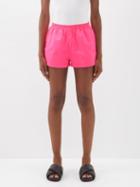 The Frankie Shop - Perla Elasticated-waist Twill Shorts - Womens - Pink