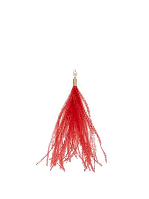Matchesfashion.com Hillier Bartley - Feather Single Earring Charm - Womens - Red
