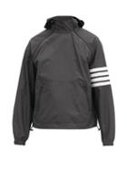 Matchesfashion.com Thom Browne - Four-bar Hooded Shell Jacket - Mens - Dark Grey