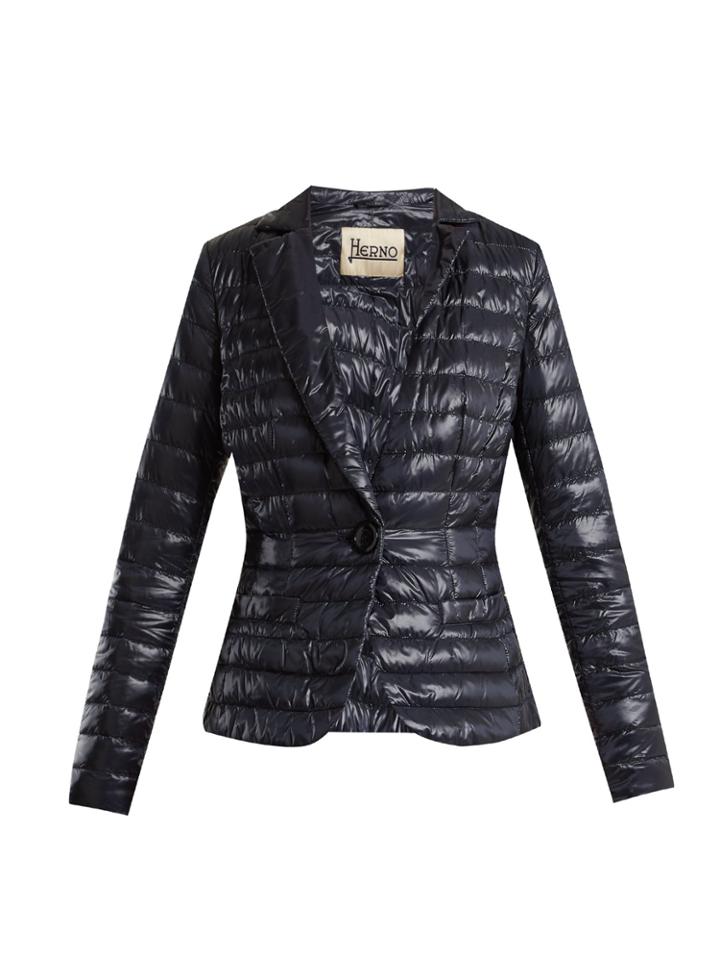 Herno Notch-lapel Quilted Down Blazer
