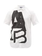 Matchesfashion.com Junya Watanabe - Spin: Adventures In Typography 01 Cotton Shirt - Mens - White