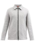 Matchesfashion.com Barena Venezia - Busson Wool-blend Jersey Overcoat - Mens - Grey