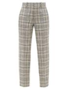 Matchesfashion.com Gucci - Checked Wool-blend Straight-leg Trousers - Womens - Blue White