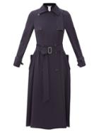 Matchesfashion.com Max Mara - Piombo Trench Coat - Womens - Navy