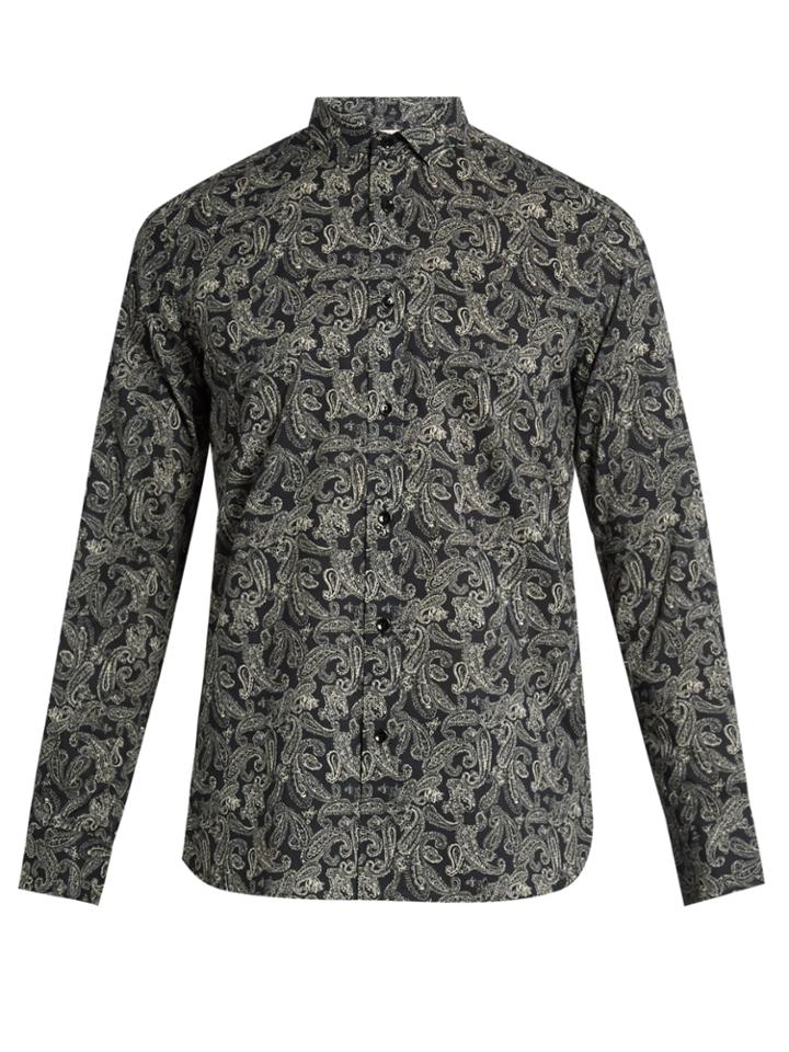 Saint Laurent Paisley-print Cotton Shirt