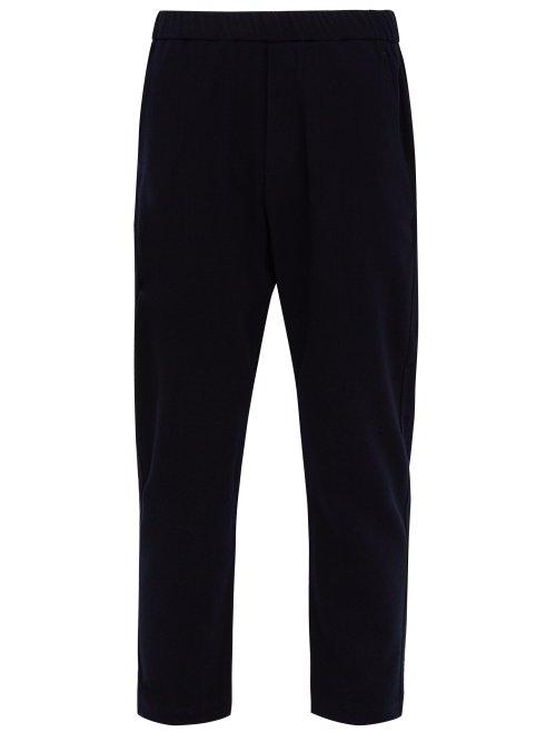 Matchesfashion.com Barena Venezia - Arenga Drawstring Wool Blend Trousers - Mens - Navy