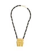 Matchesfashion.com Anissa Kermiche - Les Meres De La Nation 18kt Gold Necklace - Womens - Black