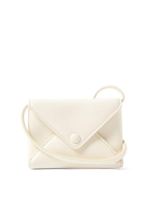 The Row - Envelope Mini Leather Cross-body Cardholder - Womens - White
