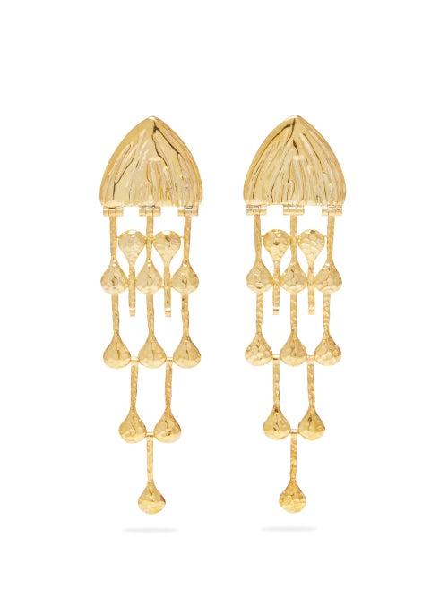 Matchesfashion.com Sophia Kokosalaki - Maiden Medusa Gold Plated Earrings - Womens - Gold