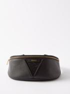 Versace - V Greca Leather Belt Bag - Mens - Black