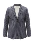 Matchesfashion.com Needles - Miles Plaid-gabardine Suit Jacket - Mens - Navy