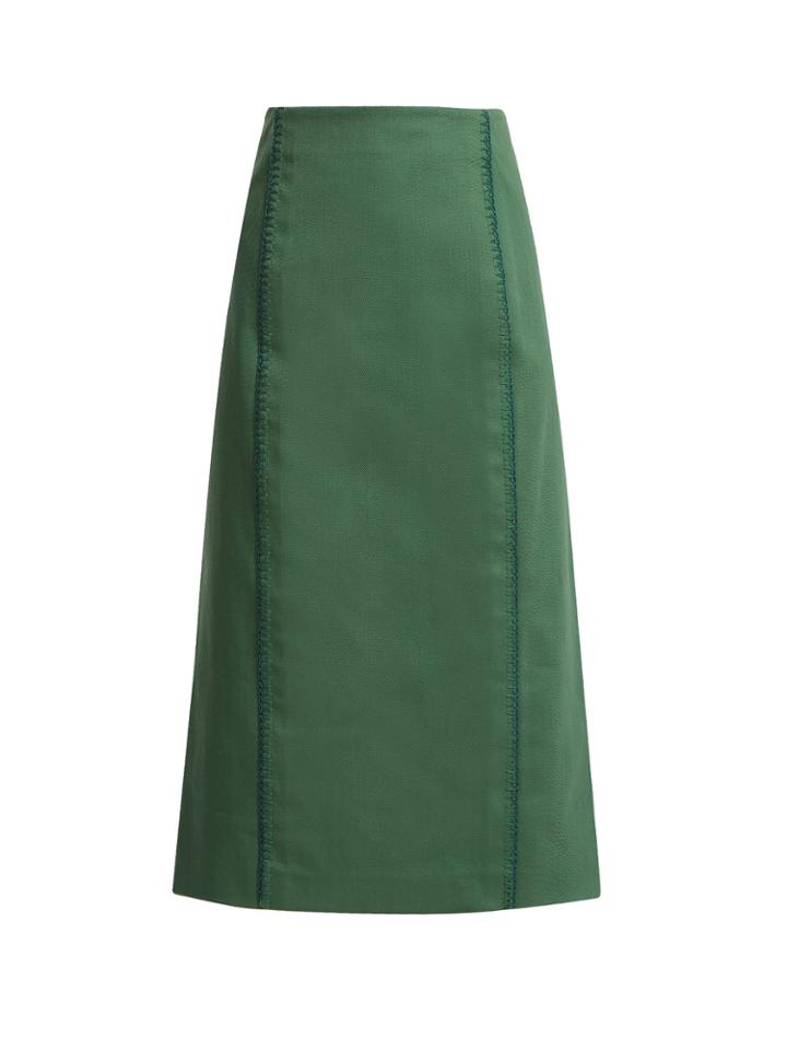 Fendi Whipstitched Stretch-cotton Skirt