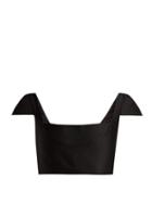 Matchesfashion.com Vika Gazinskaya - Cap Sleeved Cropped Top - Womens - Black