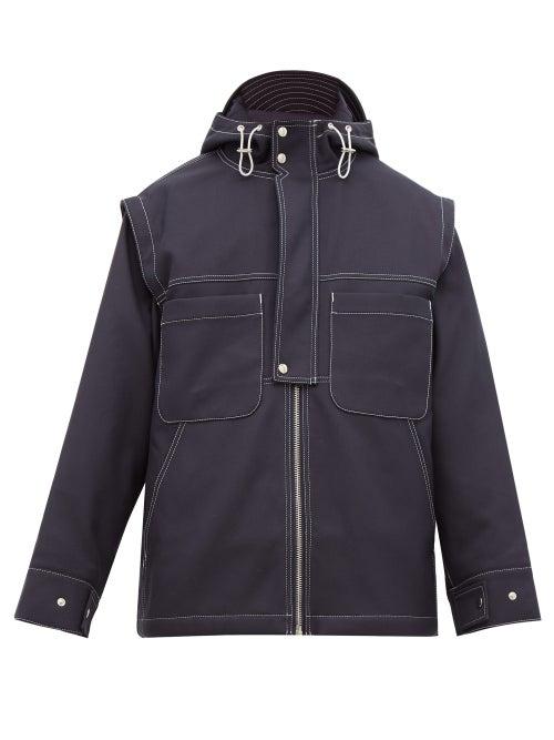 Matchesfashion.com Jacquemus - Hood Cap Detail Jacket - Mens - Navy