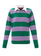 The Elder Statesman - X Mordechai Rubinstein Striped Cashmere Sweater - Womens - Green Stripe