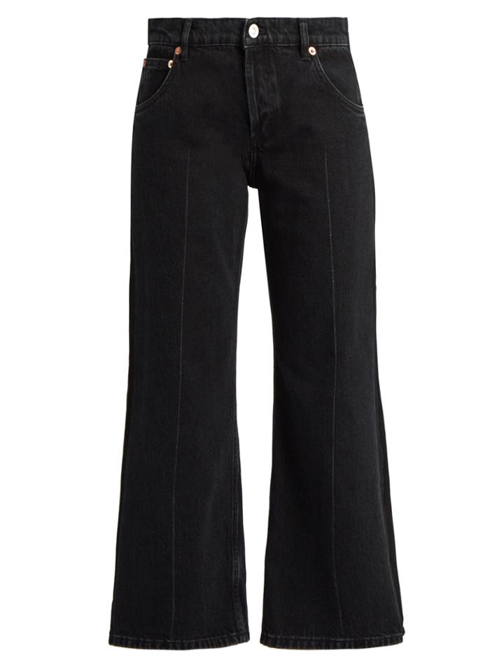 Balenciaga Contrast-panel Straight-leg Jeans
