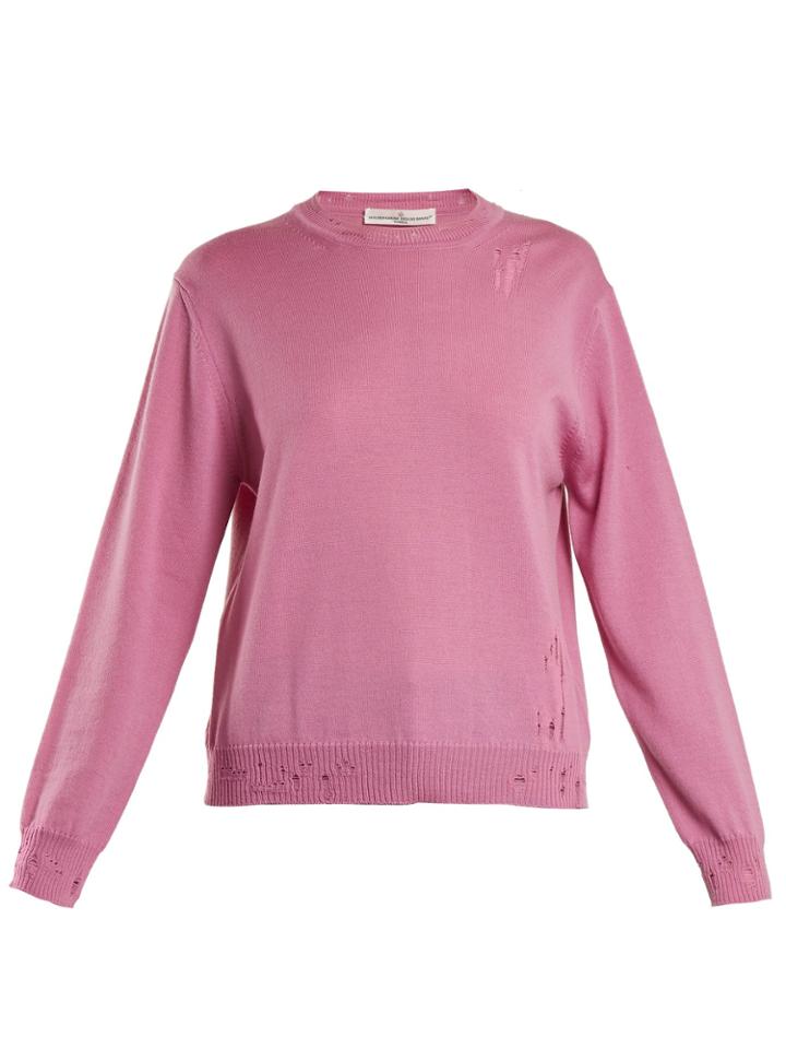 Golden Goose Deluxe Brand Pyxis Distressed-finish Lightweight-knit Sweater