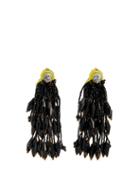 Matchesfashion.com Etro - Bead Embellished Tassel Earrings - Womens - Black