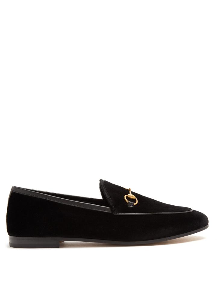 Gucci Jordaan Velvet Loafers