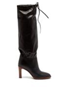 Matchesfashion.com Gucci - Lisa Leather Knee High Boots - Womens - Black