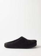 Marni - Fussbett Calf-hair Leather Backless Loafers - Mens - Black
