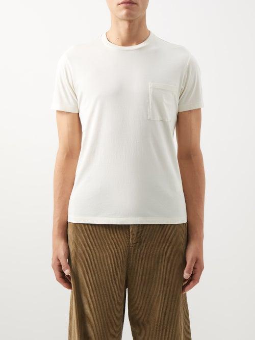 Barena Venezia - Patch-pocket Cotton-jersey T-shirt - Mens - Cream