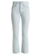 Matchesfashion.com Eve Denim - Jane High Rise Straight Leg Cropped Jeans - Womens - Light Blue