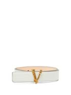 Matchesfashion.com Versace - Virtus Leather Belt - Womens - White