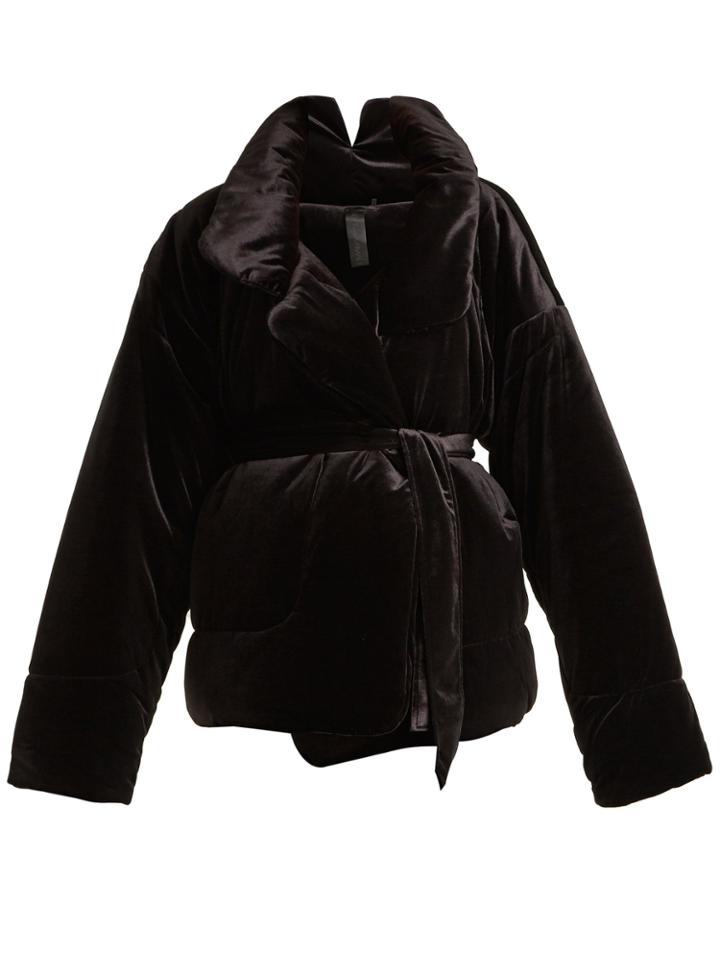Norma Kamali Sleeping Bag Quilted-velvet Coat