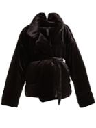 Norma Kamali Sleeping Bag Quilted-velvet Coat