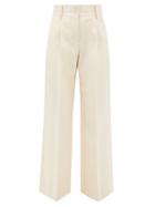 See By Chlo - Pleated Cotton-blend Trousers - Womens - Ivory