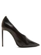 Matchesfashion.com Saint Laurent - Teddy Paneled Leather Pumps - Womens - Black