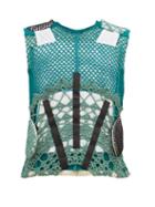 Matchesfashion.com Craig Green - Crocheted Cotton And Wool Blend Tank Top - Mens - Blue